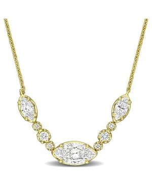 Julianna B Lab-Grown Diamond Marquise Necklace 14K - Metallic