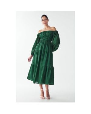 Willa Burnese Midi Dress - Green