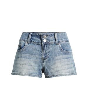 YMI Flap Pocket Denim Shorts - Blue