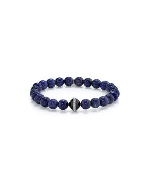 Mr Lowe by Sheryl Lowe Mr Lowe Bead Bracelet With Bicone Bead - Blue