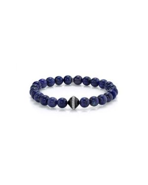 Mr Lowe by Sheryl Lowe Mr Lowe Bead Bracelet With Bicone Bead - Blue