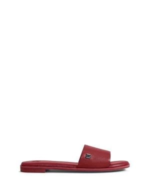 Toga Gloria Leather Slippers - Red