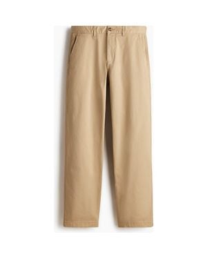 H&M Relaxed Fit Cotton Chinos - Natural