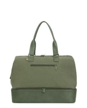 BEIS The Weekender Canvas & Faux Leather Bag - Green