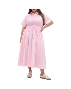 City Chic Lana Shirtdress - Pink