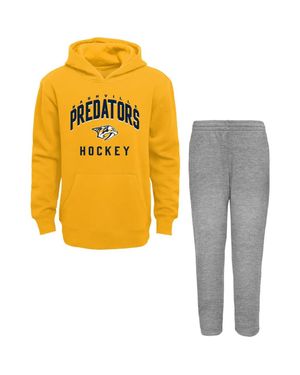 Outerstuff Toddler/Heather Nashville Predators Play By Play Pullover Hoodie & Pants Set - Yellow