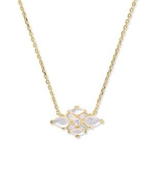 Kendra Scott Abbie Crystal Short Pendant Necklace - Metallic