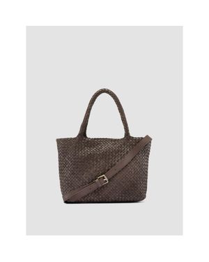 Officine Creative Raquel 001 Hand-Woven Shoulder Bag - Brown