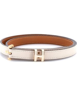 81034712 Pop H Belt Leather Thin - Brown