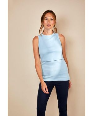 The Bshirt Nursing Rib Racer Vest - Blue