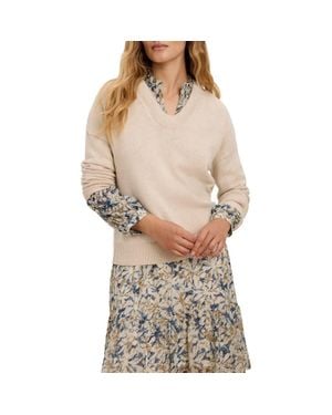 NIC+ZOE Cotton Blend Sweater - Gray