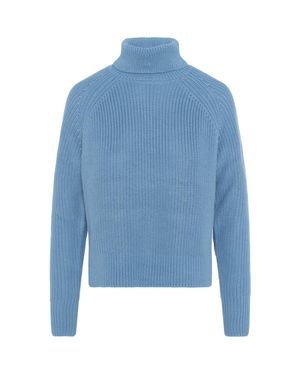 NVCLEAR Chunky Knit Hi Low Sweater - Blue