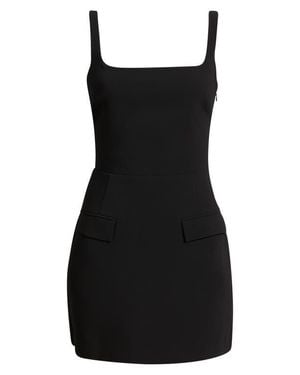Amanda Uprichard Lily Square Neck Cocktail Minidress - Black