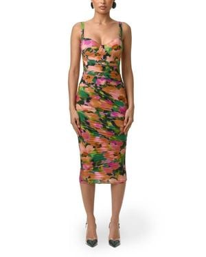 Naked Wardrobe Floral Sleeveless Open Back Body-Con Dress - Multicolor