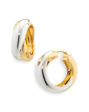 Missoma Lucy Williams Intertwined Hoop Earrings - Metallic