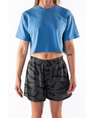 Ariko Beach Crop Tee - Blue