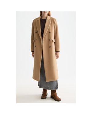 Scotch & Soda Double Breasted Coat - Natural