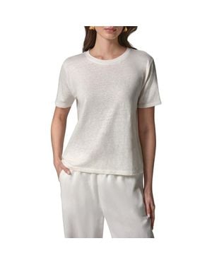 Donna Karan Linen Blend T-Shirt - Gray
