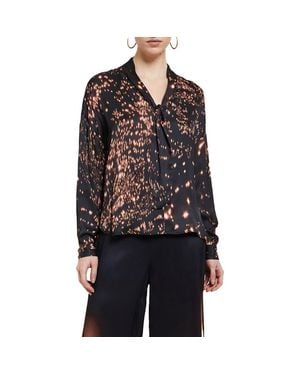 Ottod'Ame Viscose Shirt With Scarf Neck - Black