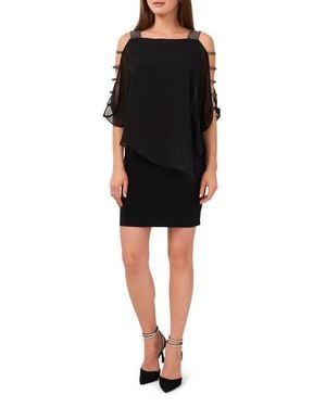 Chaus Ladder Trim Overlay Minidress - Black