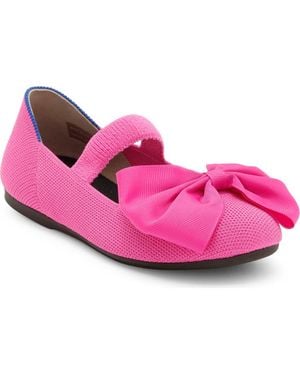 Rothy's Kids' The Big Bow Mary Jane Flat - Pink