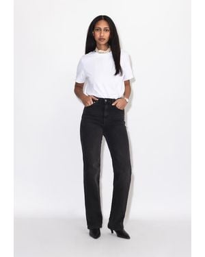 Dr. Denim Moxy High Straight Jeans - White