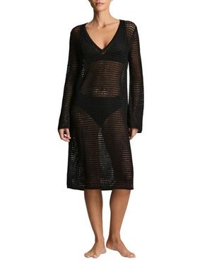 Ralph Lauren Open Stitch Long Sleeve Cover-Up Beck Dress - Black