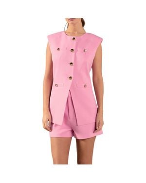 Endless Rose Longline Vest - Pink