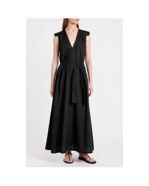 Santorelli Niu Cap Sleeve Maxi Dress - Black