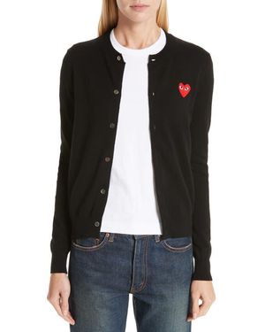 Comme des Garçons Play Wool Cardigan - Black