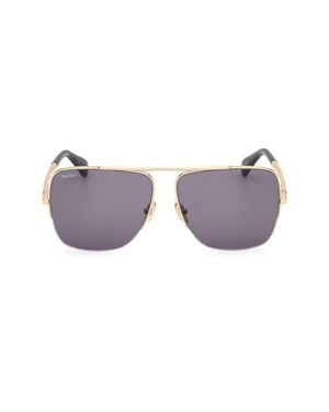 Max Mara 59Mm Pilot Sunglasses - Purple