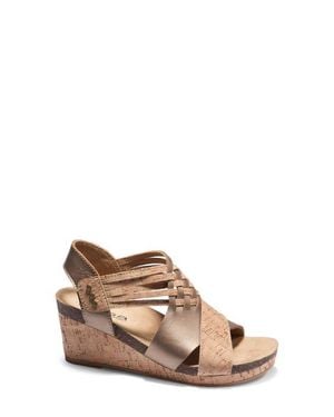 HALSA FOOTWEAR Gianna Wedge Sandal - Brown