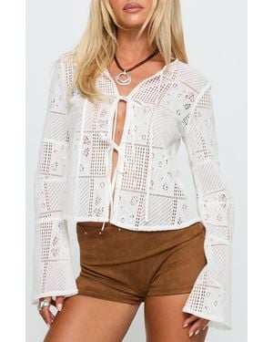 Princess Polly Mine For Life Tie Front Top - White