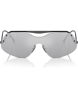 Scuderia Ferrari 138Mm Rectangular Sunglasses - Gray