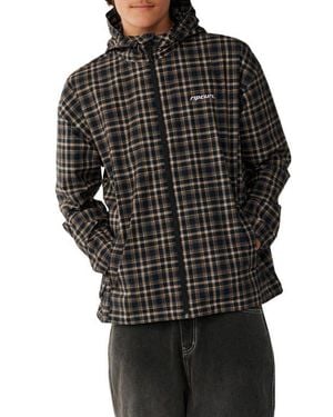 Rip Curl Archive Plaid Hooded Jacket - Black