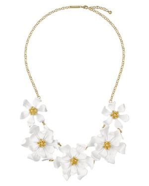 Ted Baker Fulla Furled Flower Enamel Charm Necklace - Metallic