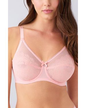 Wacoal Retro Chic Full Figure Underwire Bra - Pink