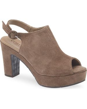 Cordani Tess Slingback Platform Sandal - Brown