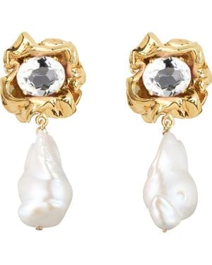 Sterling King Lola Baroque Pearl Drop Earrings - Metallic