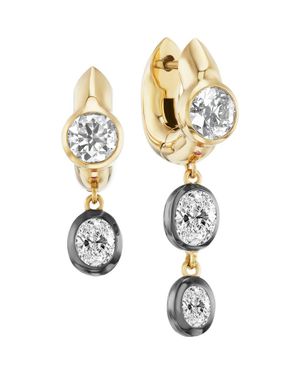 UNIFORM OBJECT Tusk Diamond Drop Earrings - Metallic