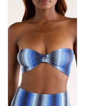 lemlem Ennat Bandeau Bikini Top - Blue