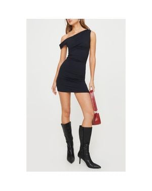 Princess Polly Marcou One-Shoulder Cotton Minidress - Blue