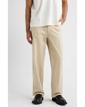 BP. Straight Leg Cotton Stretch Twill Pants - Natural