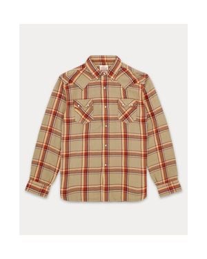 Fortela Josh Tartan Texan Check Shirt - Brown