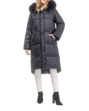 Gorski Apres-Ski Long Parka With Detachable Toscana Lamb Hood Trim - Black