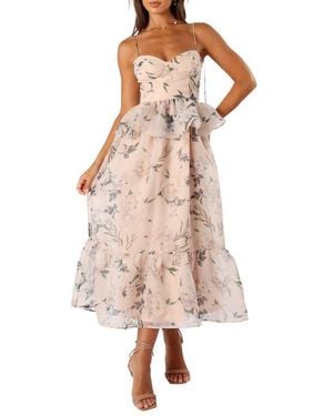 Petal & Pup Kennie Floral Print Midi Dress - Pink