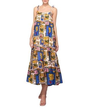 MELLODAY Trapeze Maxi Sundress - White