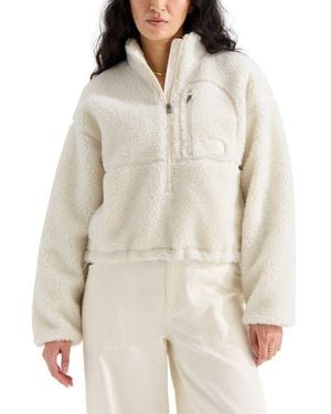 The North Face Extreme Pile Quarter Zip Fleece Pullover - Natural