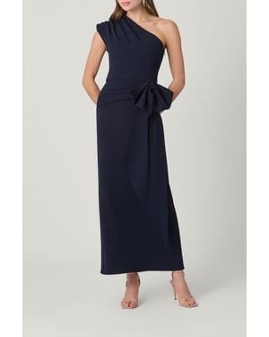 Shoshanna Midnight Stretch Crepe Ansley Dress - Blue