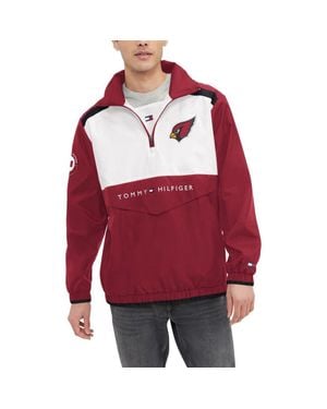 Tommy Hilfiger Arizona Cardinals Carter Half-Zip Hooded Top - Red